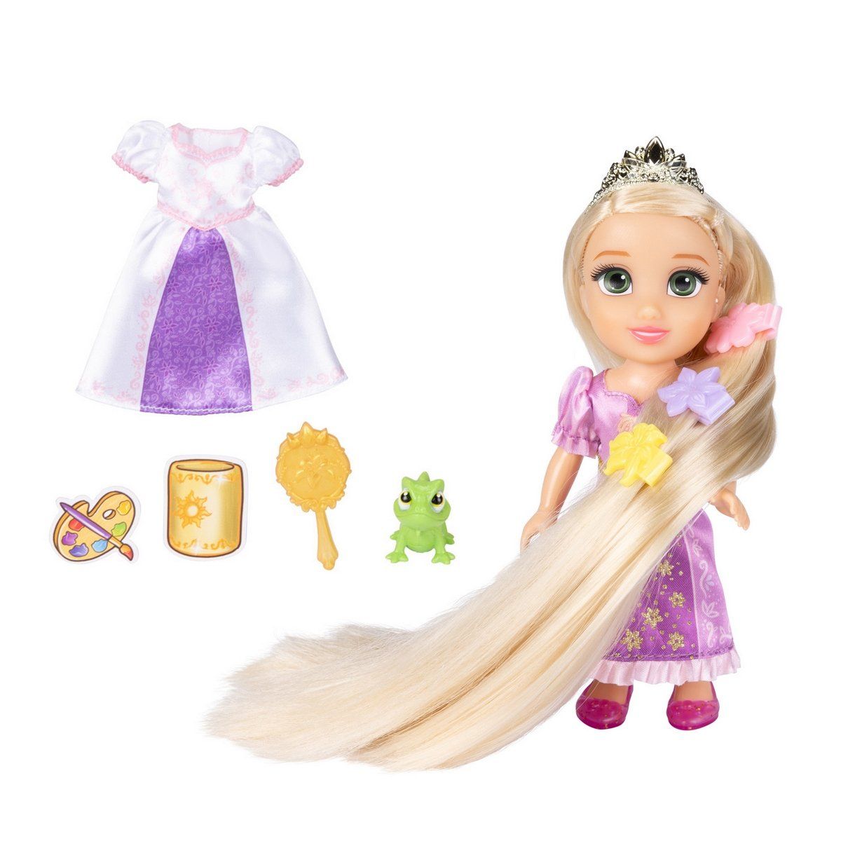 DISNEY - Muñeca 15 cm con accesorios princesas de disney - Rapunzel