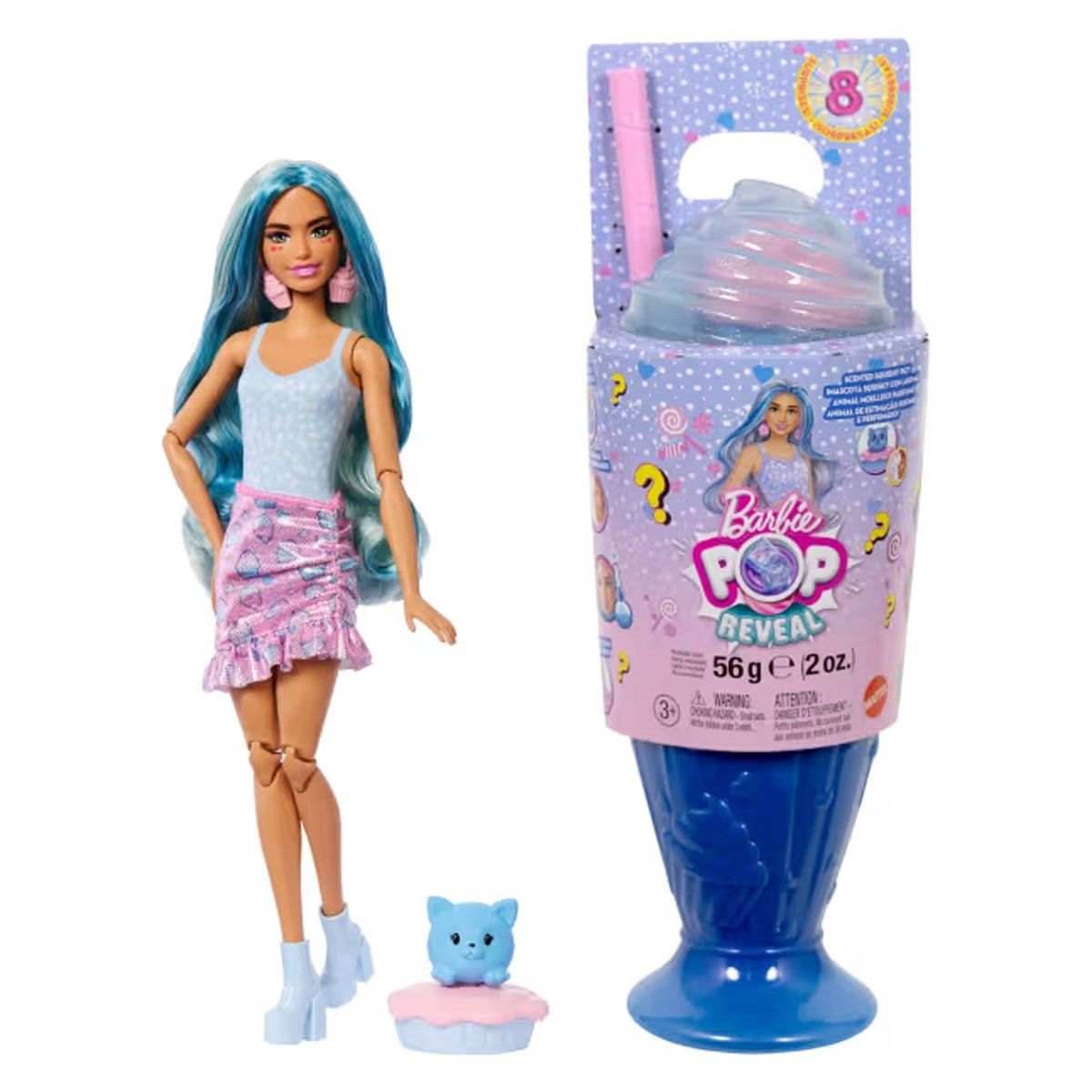 BARBIE - Barbie pop reveal muñeca dulces sorpresas - celeste