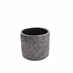 HOME ESSENTIALS - Maceta de cemento cobre/gris 11 cm