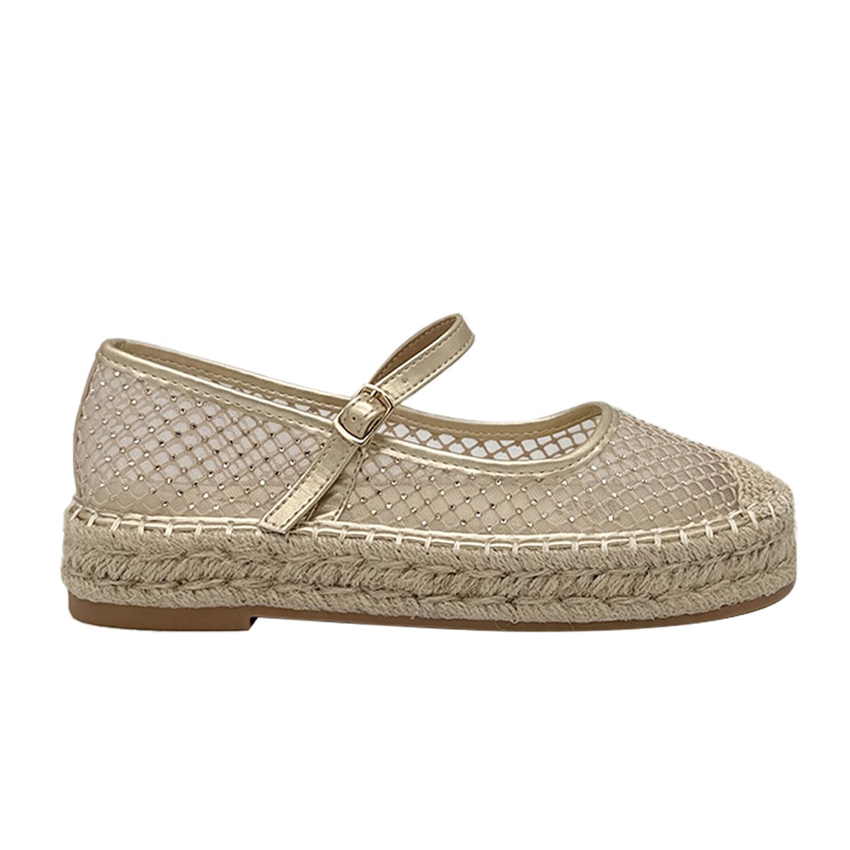 DINASTELLA - Ballerina para mujer Yute Dorado