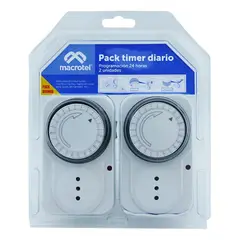 GENERICO - TIMER DIARIO PACK-2 Macrotel programacion 24h