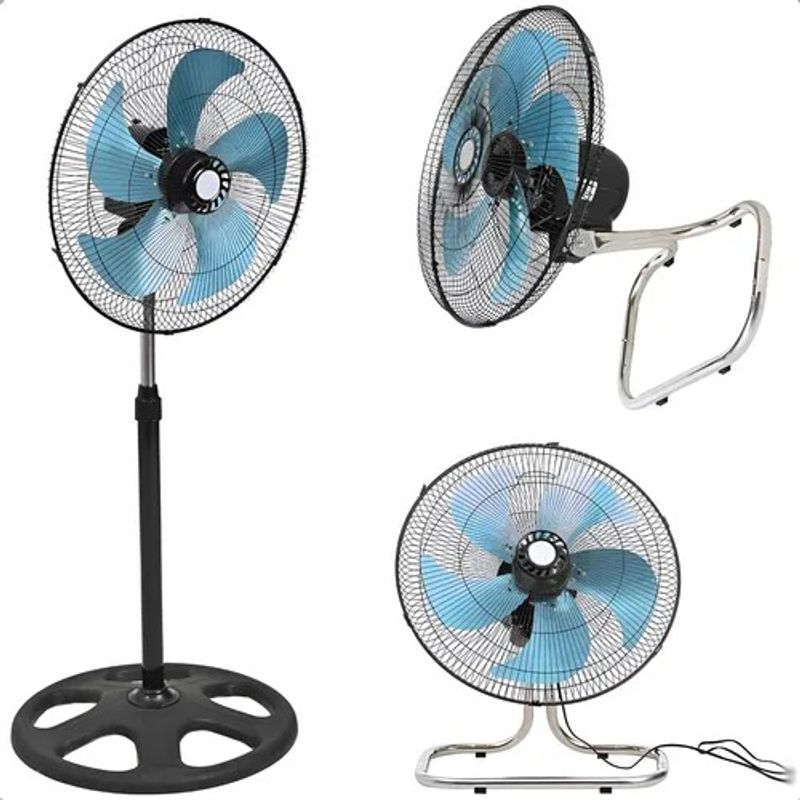 GENERICO - Ventilador Pedestal Industrial De Pie Aire Metalico Pared