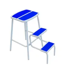 AGM - Piso escala Titán Blanco-Azul práctica y versátil