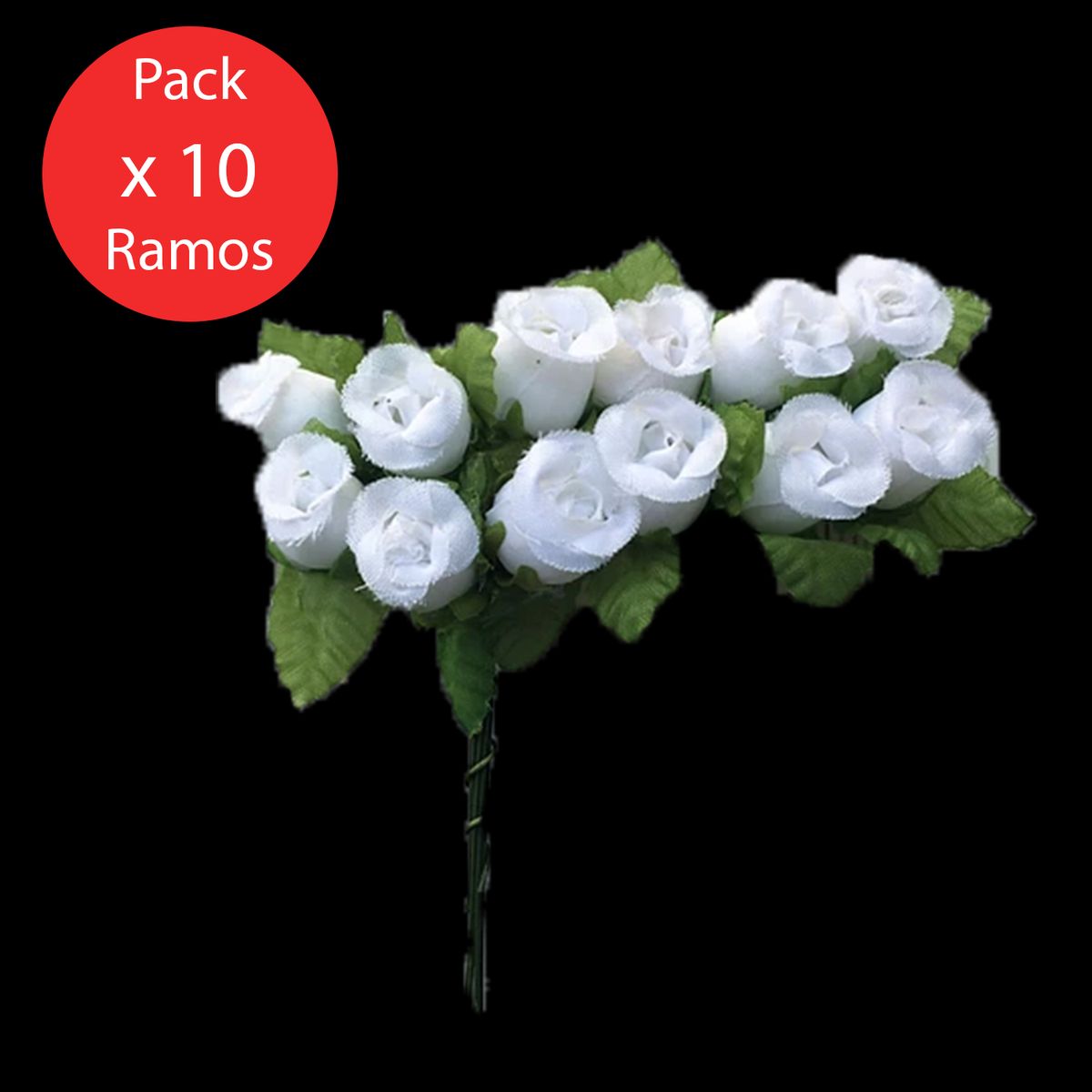 GENERICO - Flores - besitos - 10 ramos de 12 flores c/u