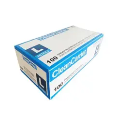 CLEANCARRIER - Guante Nitrilo Azul Talla L Caja X 100 Unidades