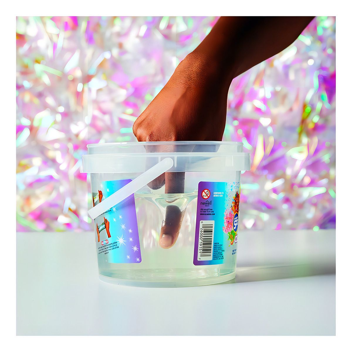 ELMERS - Kit Slime Listo Para Usar Elmers Balde 1,41l Con 5 Toppings