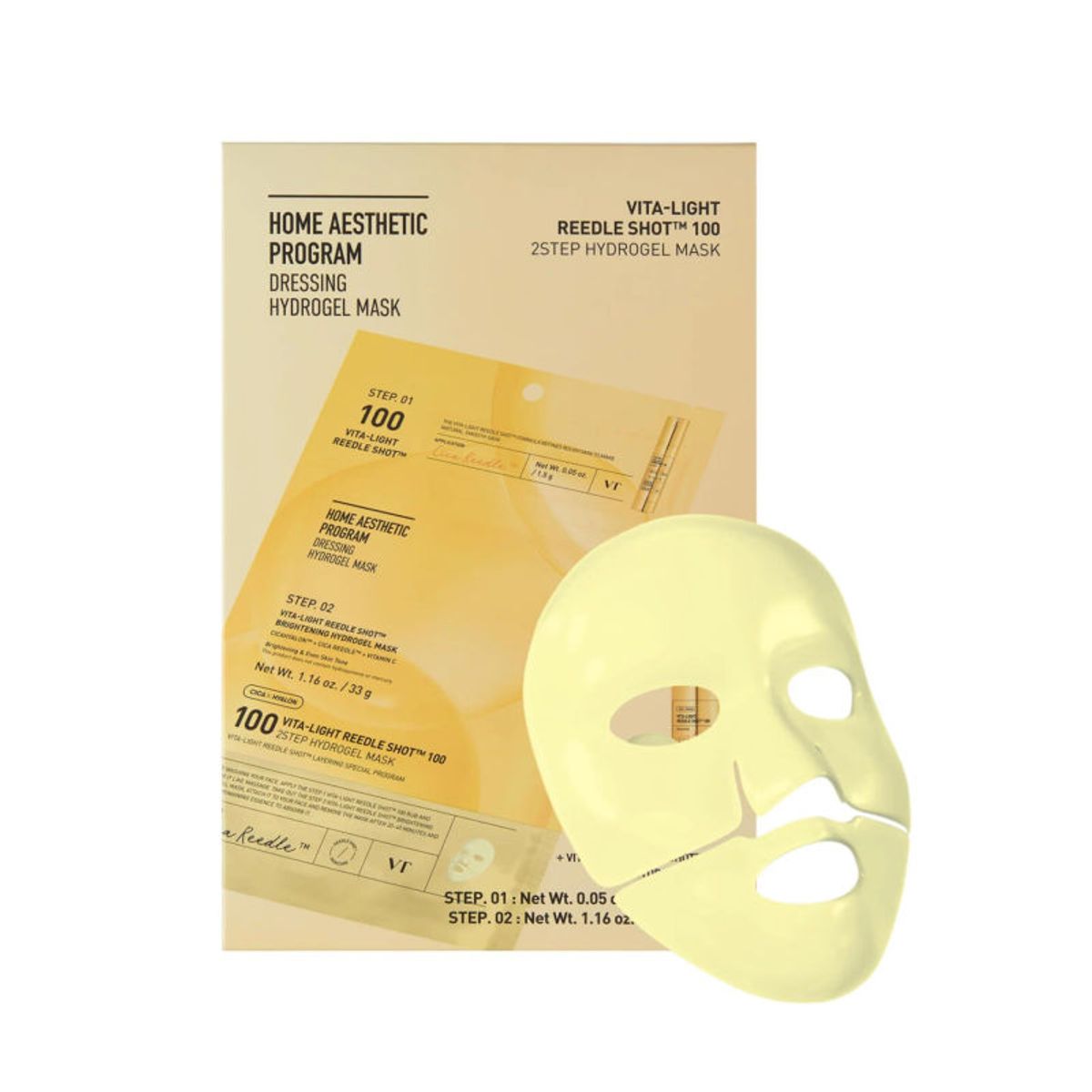 VT COSMETICS - Mascarilla Hidrogel 2 Pasos con Vitamina C y Niacinamida VT