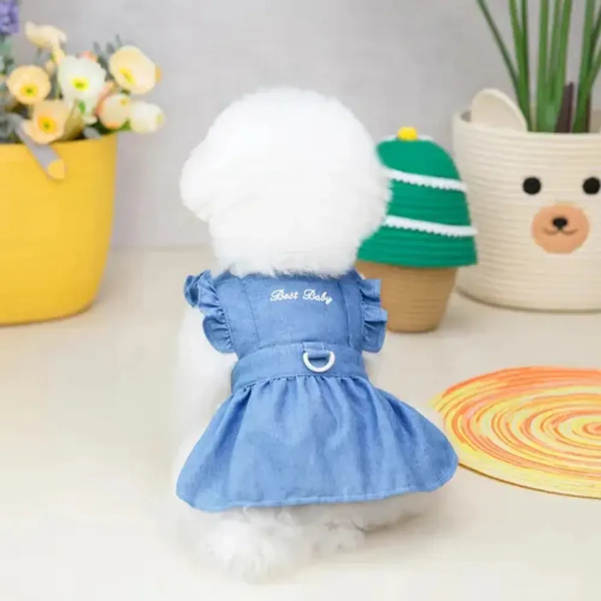 GENERICO - Vestido Denim Ropa Para Mascota Perro Gato Con Hebilla