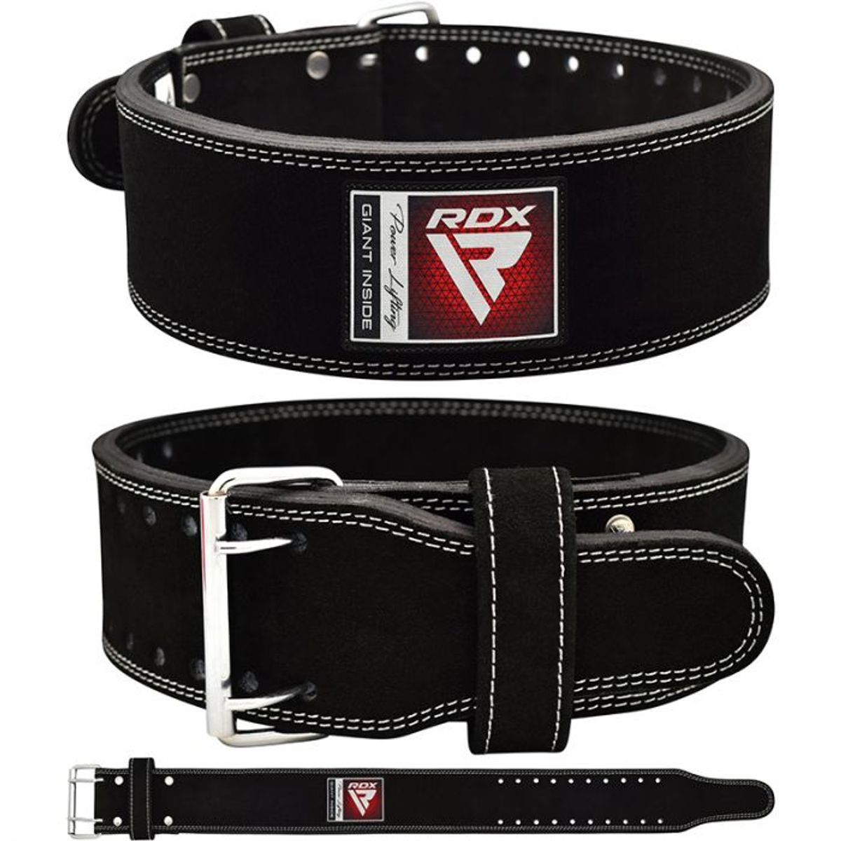 RDX - Cinturon Cuero Powerlifting Pro Hebilla L