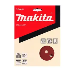MAKITA - Discos Lija Velcro (10u) 150mm Grano 240 D-54651