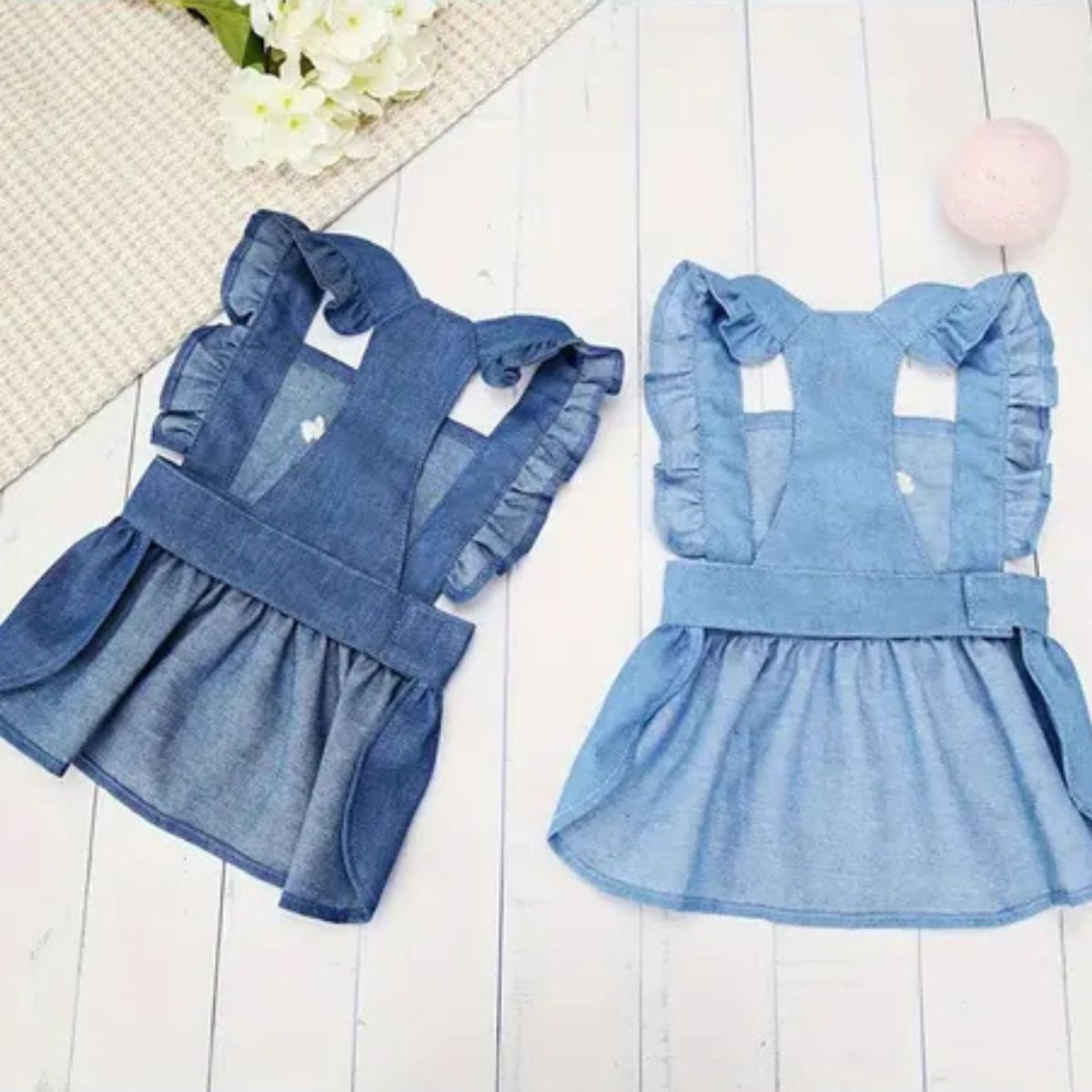 GENERICO - Vestido Denim Ropa Para Mascota Azul Oscuro XL