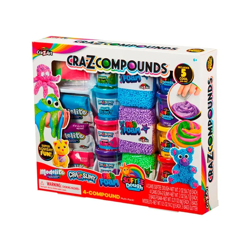 ANSALDO - Set creativo CRAZYART modelite slime foam y glitter