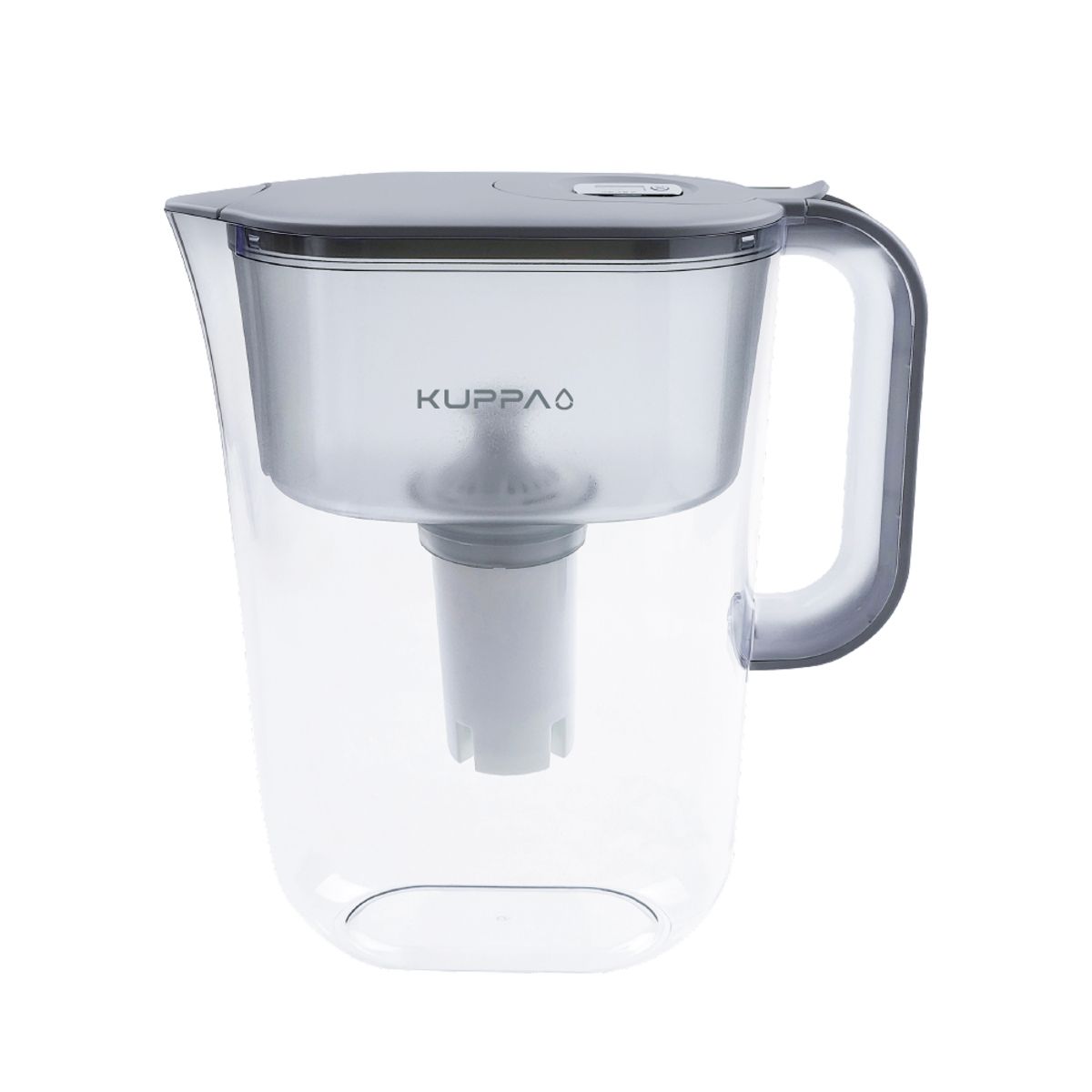 KUPPA - Jarro Purificador De Agua 2.5 Lts Con Filtro Kuppa Gris