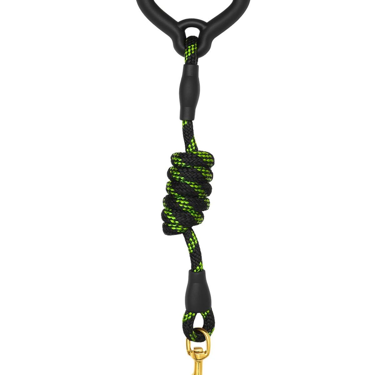 GENERICO - Correa de Cuerda con Mango y Mosquetón 120 cm - Verde