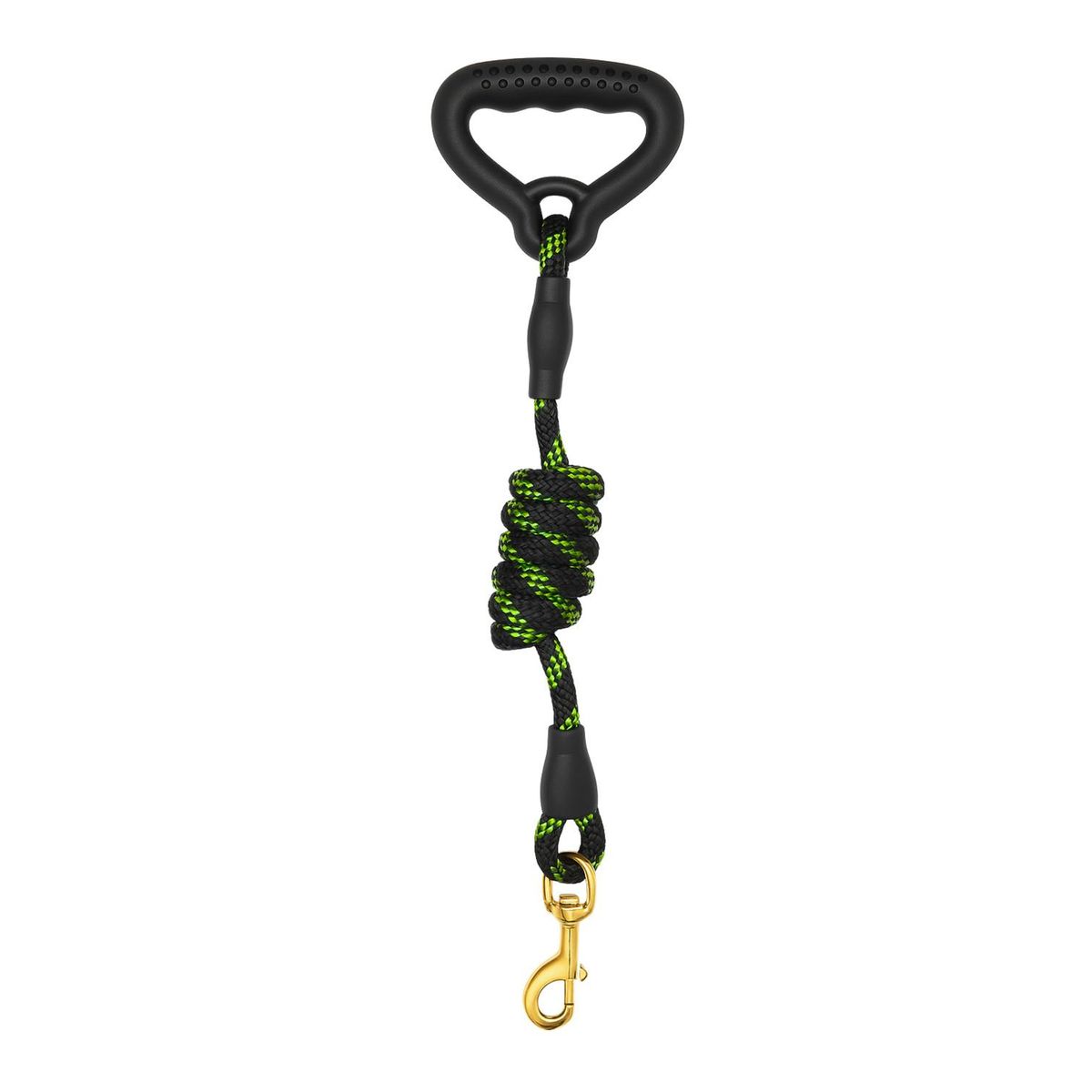 GENERICO - Correa de Cuerda con Mango y Mosquetón 120 cm - Verde
