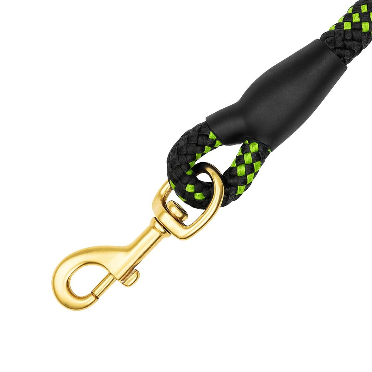 GENERICO - Correa de Cuerda con Mango y Mosquetón 120 cm - Verde
