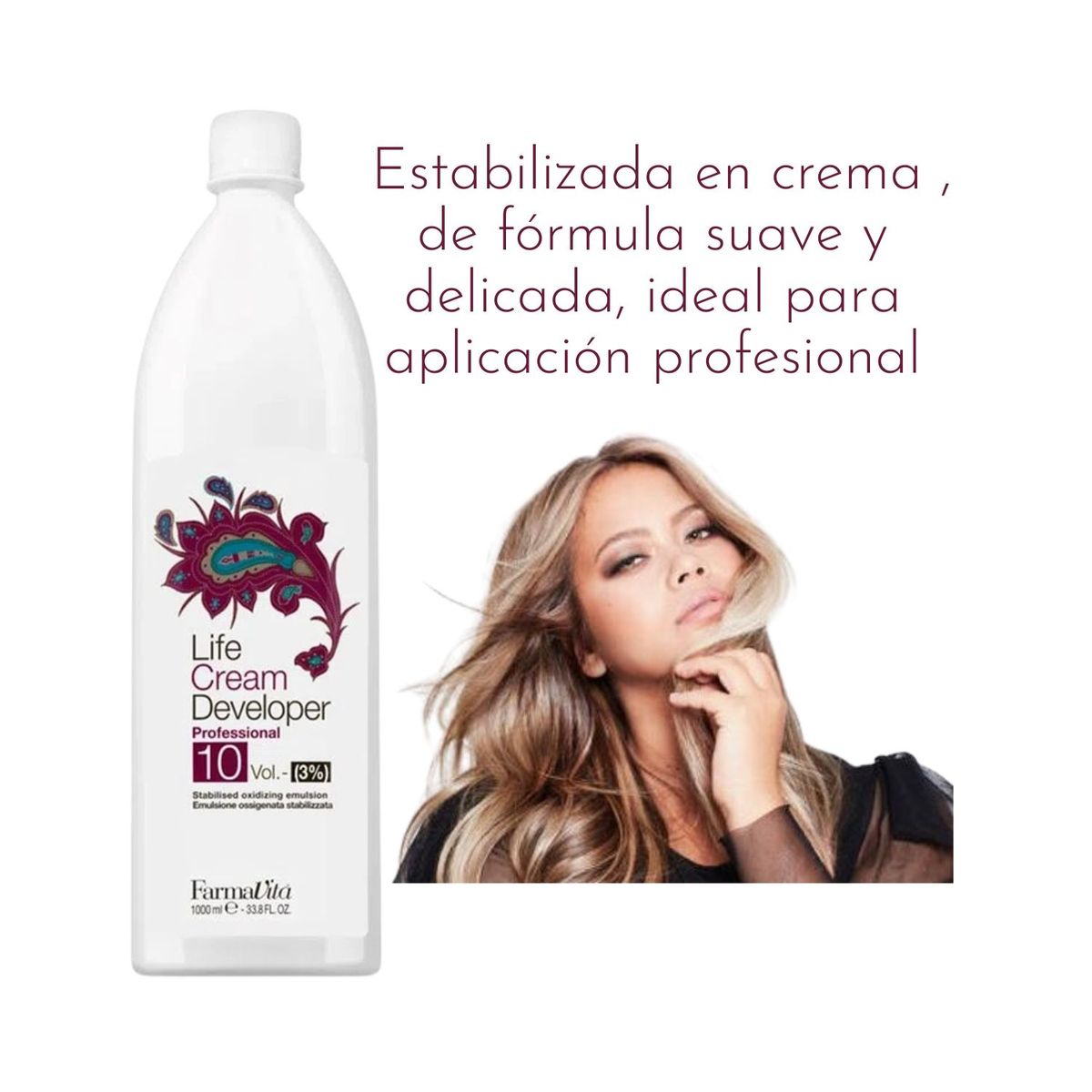 FARMAVITA - Oxidante Farmavita Life Cream Developer 10 Vol Suave Delicado