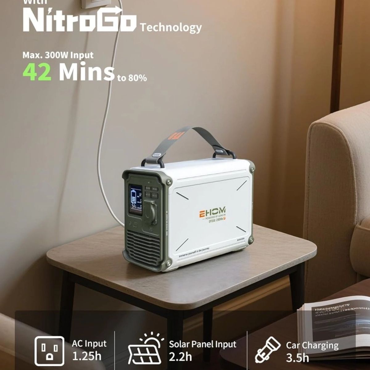 LONCIN - ESTACION DE ENERGÍA PORTÁTIL 350W EHOM EP350