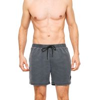 Traje de Baño Hombre Short Liso Gastado Gris