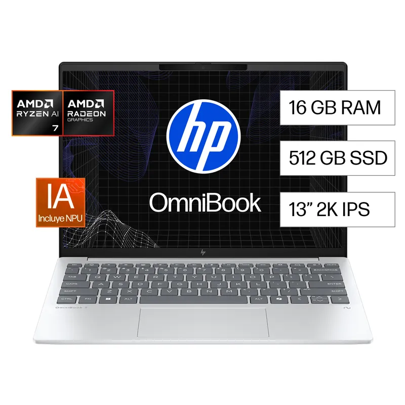 HP - Notebook HP OmniBook X FlipNGAI 14-fm0051la Intel Core Ultra5 16GB RAM 512GB SSD W11 Home