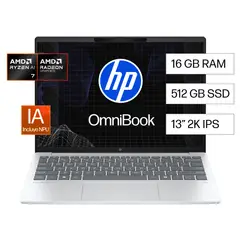 HP - Notebook OmniBook X FlipNGAI 14-fm0051la Intel Core Ultra5 16GB RAM 512GB SSD W11 Home