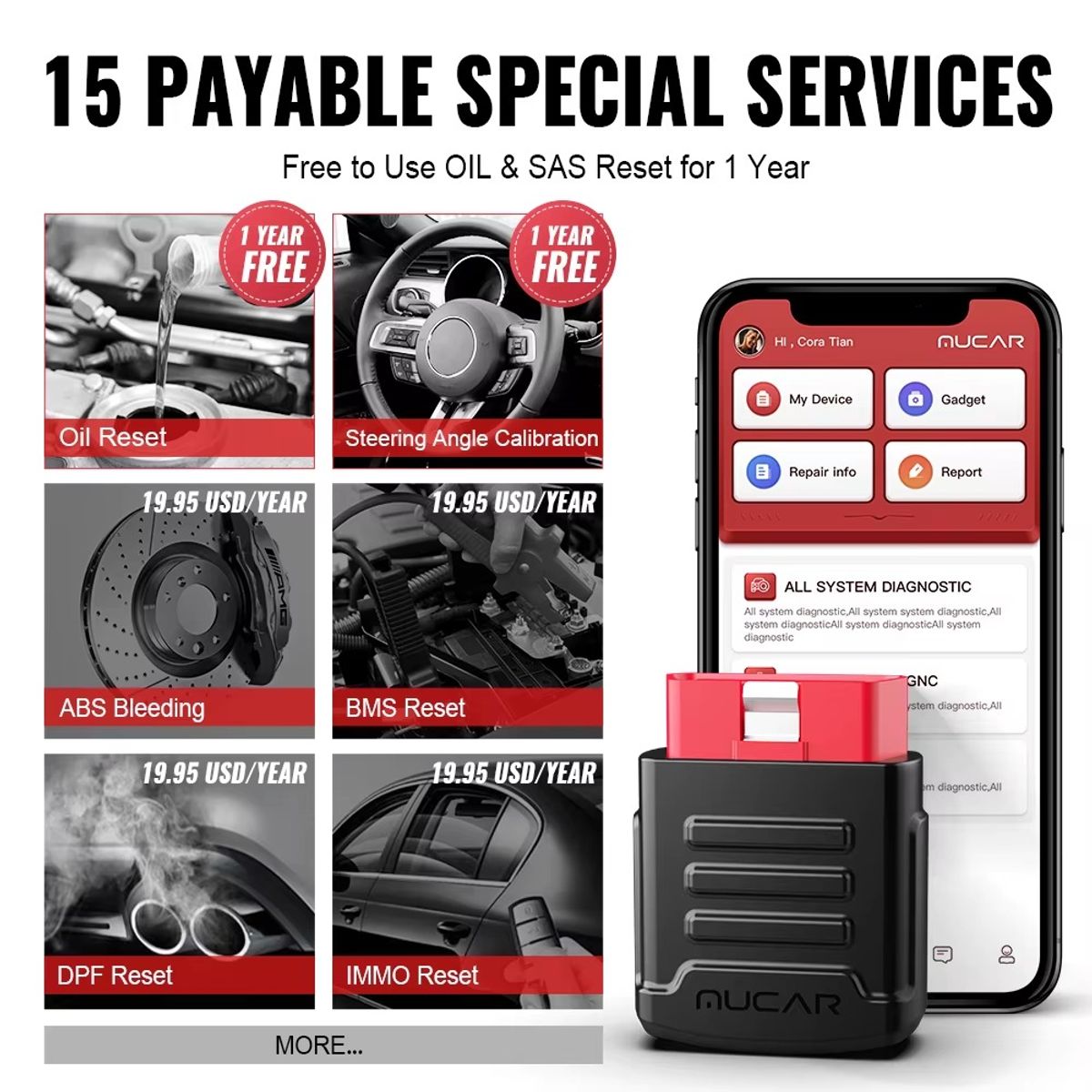 GENERICO - Mucar Bt200 Escáner Automotriz Obd 2