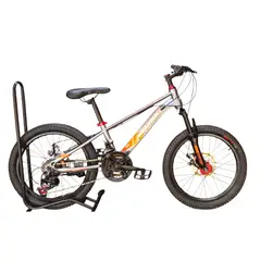 GENERICO - Bicicleta Aro 20 Brxing Con Freno Disco Y 21 Velocidades Gris Naranjo