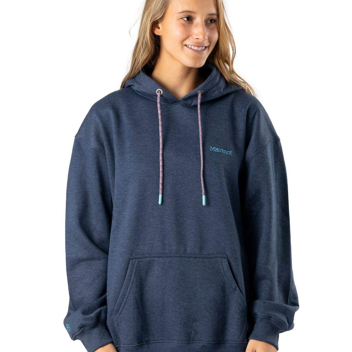MARMOT - Poleron Mujer Chest Logo Hoody Azul Marmot