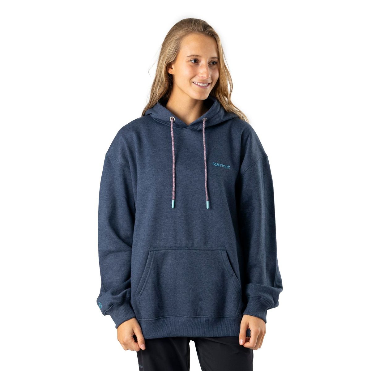 MARMOT - Poleron Mujer Chest Logo Hoody Azul Marmot