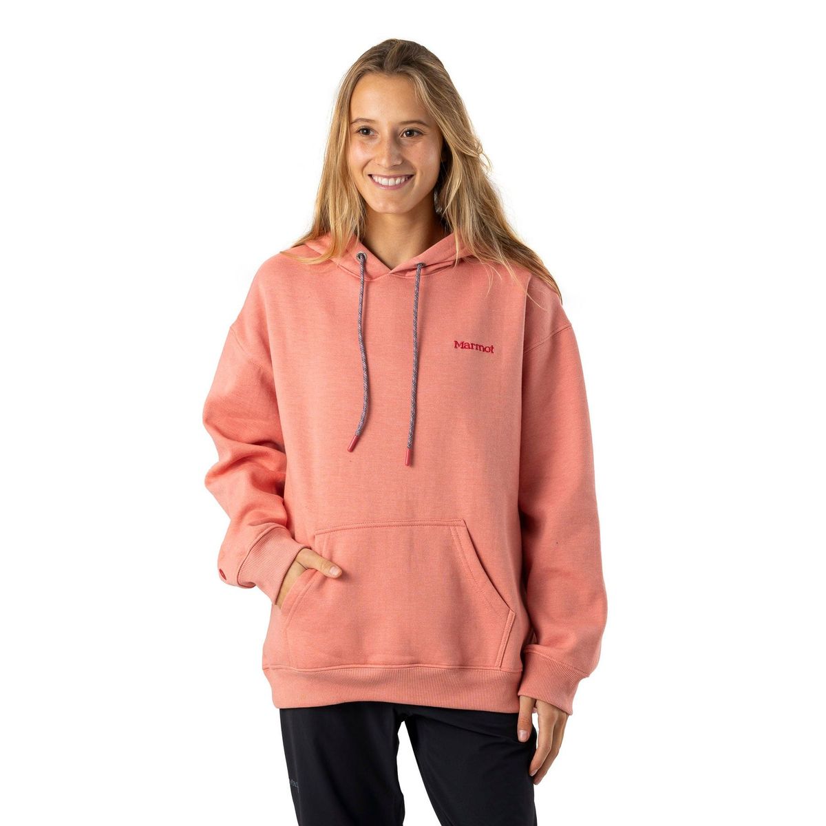 MARMOT - Poleron Mujer Chest Logo Hoody Rojo Marmot