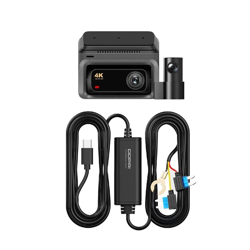 70MAI - Kit 2 Cámaras Auto DDPAI Z60 4K+1080P con Cableado DC002