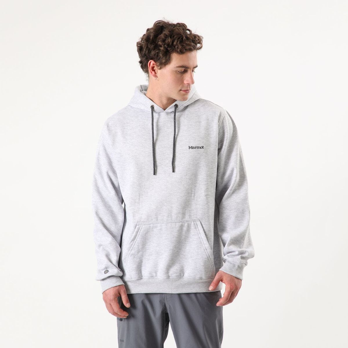 MARMOT - Poleron Hombre Chest Logo Hoody Gris Marmot