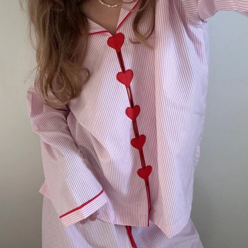 VELVET - Pijama Corazones Rojo Mujer