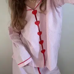 VELVET - Pijama Corazones Rojo Mujer