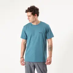 MARMOT - Polera Hombre Woodcut Tee Azul