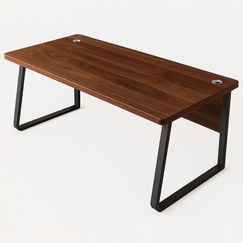MUNDO ONLINE - Escritorio Oficina Round Leg Posh Antideslizante Brown 160cm