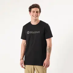 MARMOT - Polera Hombre Logo Tee Negro