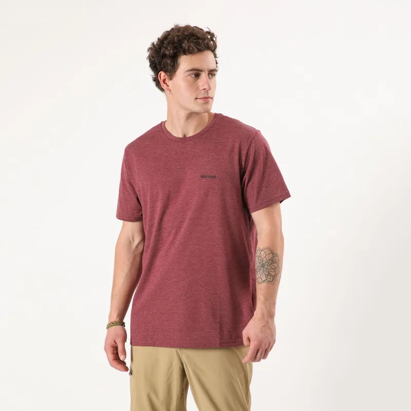 MARMOT - Polera Hombre Chest Logo Tee Rojo Marmot