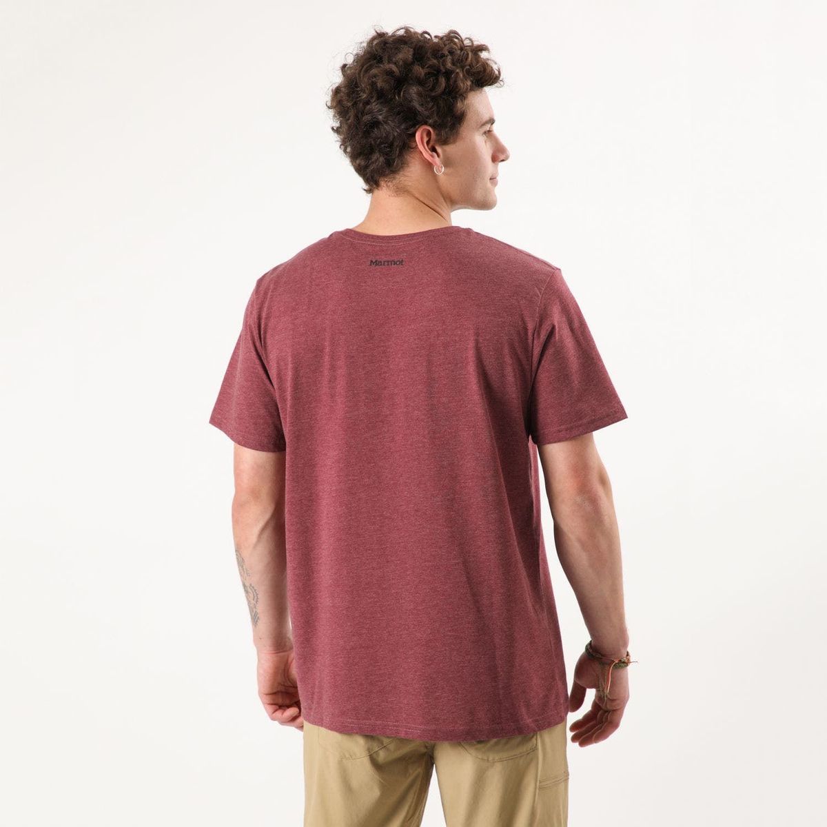 MARMOT - Polera Hombre Chest Logo Tee Rojo Marmot