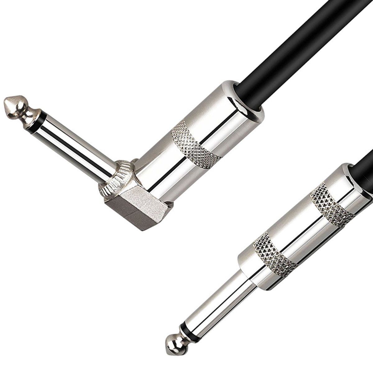 ULINK - CABLE DE AUDIO PLUG 6.3MM MONO, 10 METROS M/M 90°. NEGRO