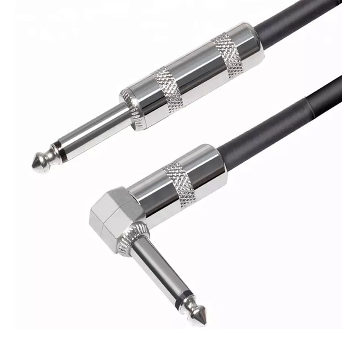 ULINK - CABLE DE AUDIO PLUG 6.3MM MONO, 10 METROS M/M 90°. NEGRO