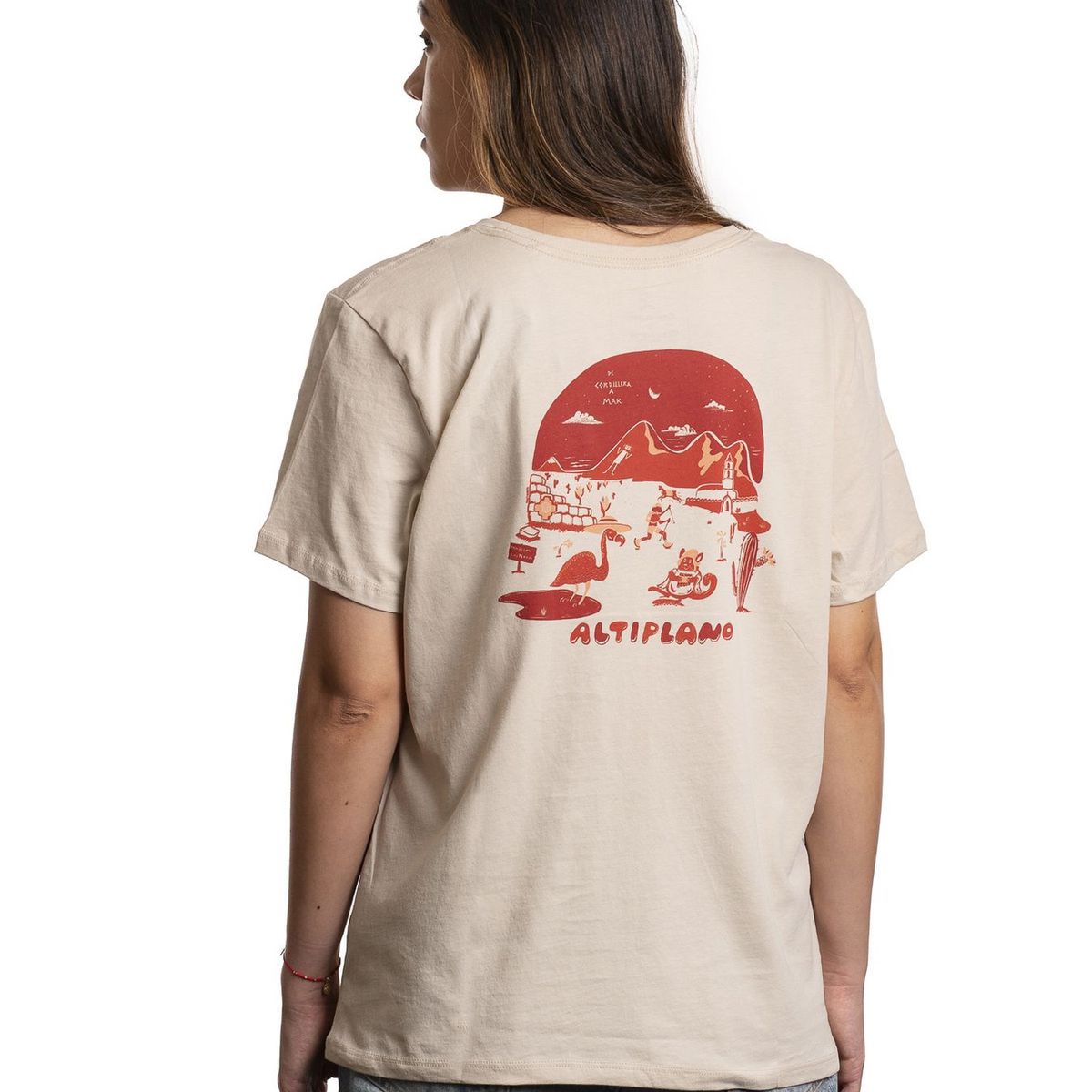 ANDESGEAR - Polera Mujer Cordillera A Mar Beige Andesgear