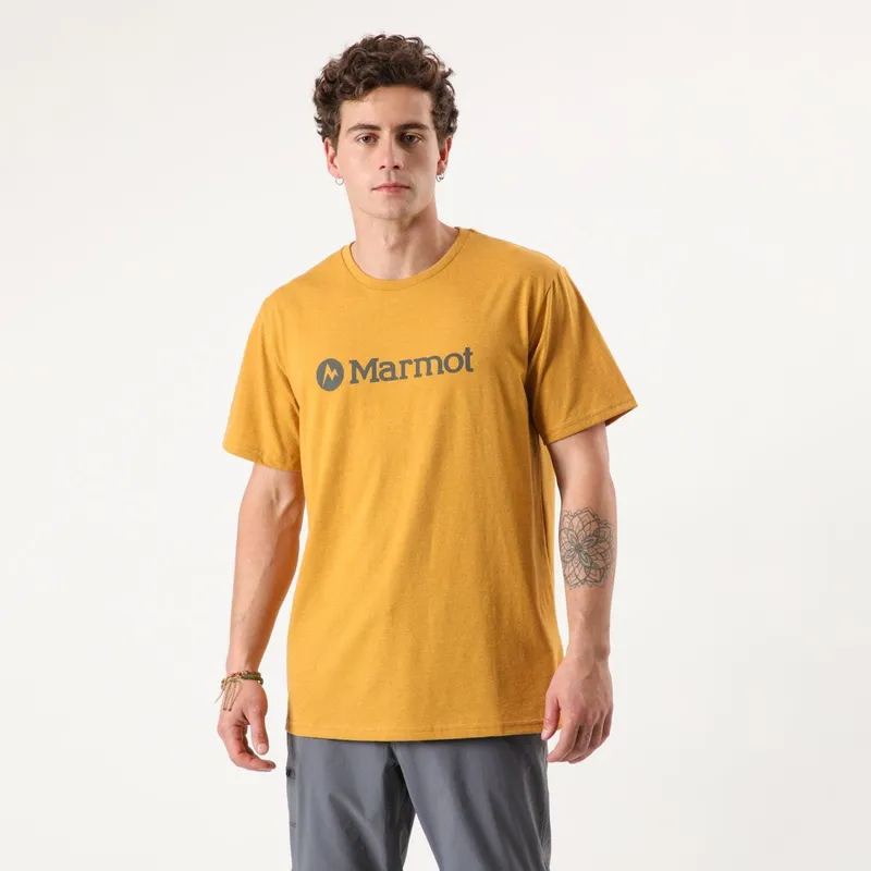 MARMOT - Polera Hombre Logo Tee Amarillo Marmot