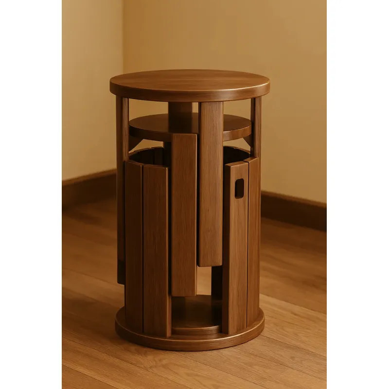 HOMER DESIGN - Juego De 4 Pisos Bancas Taburetes Multiuso Mesa Lateral madera natural