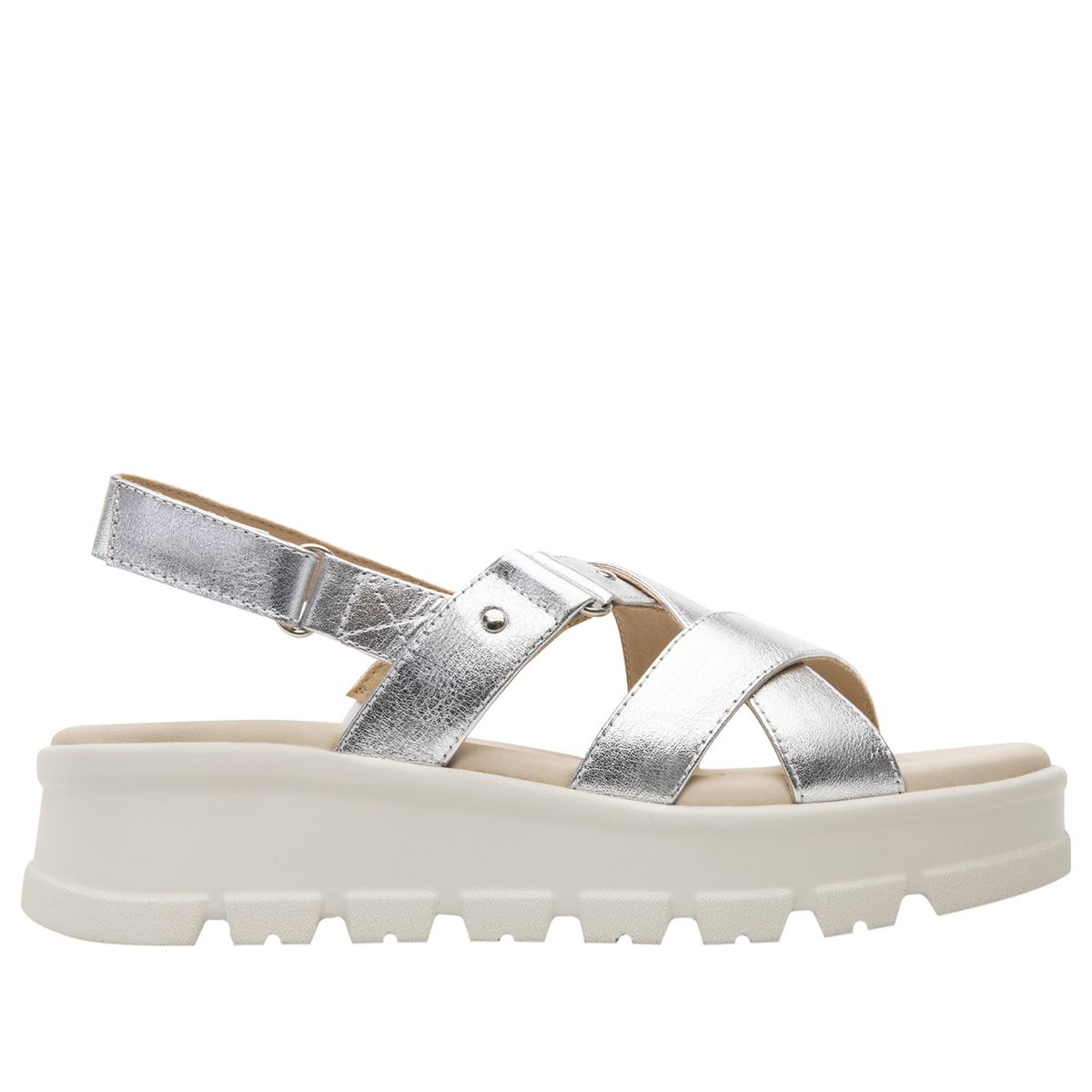 FLEXI - Sandalia Mujer Lexa 128513 Plateada Flexi