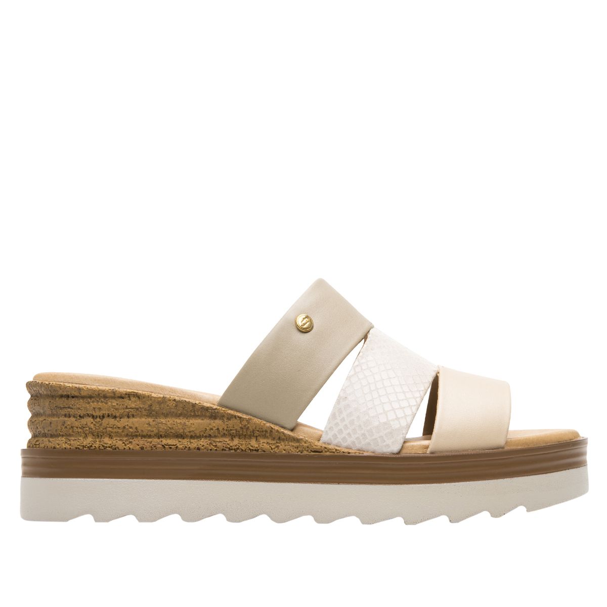 FLEXI - Sandalia Mujer Manaus 127705 Beige Y Rosa Flexi