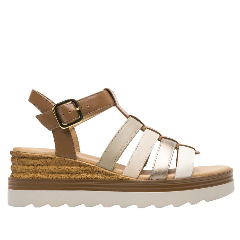 FLEXI - Sandalia Mujer Manaus 127707 Café Multicolor Flexi