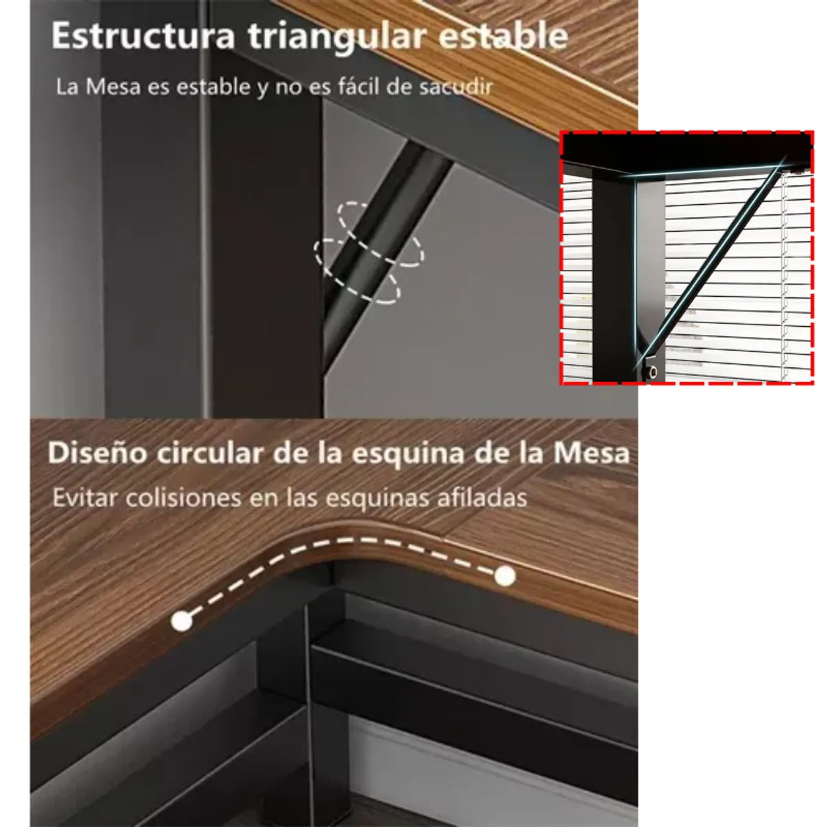 GENERICO - Escritorio Oficina En L Gamer Ejecutivo Madera 140x120x75