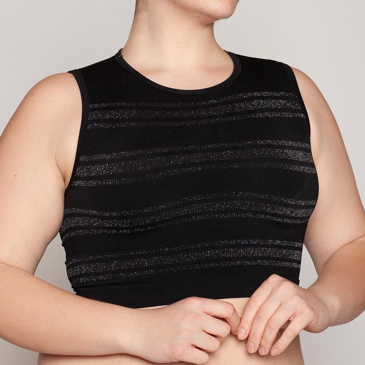 MONARCH - Polera Crop Lurex Rayas Lasst