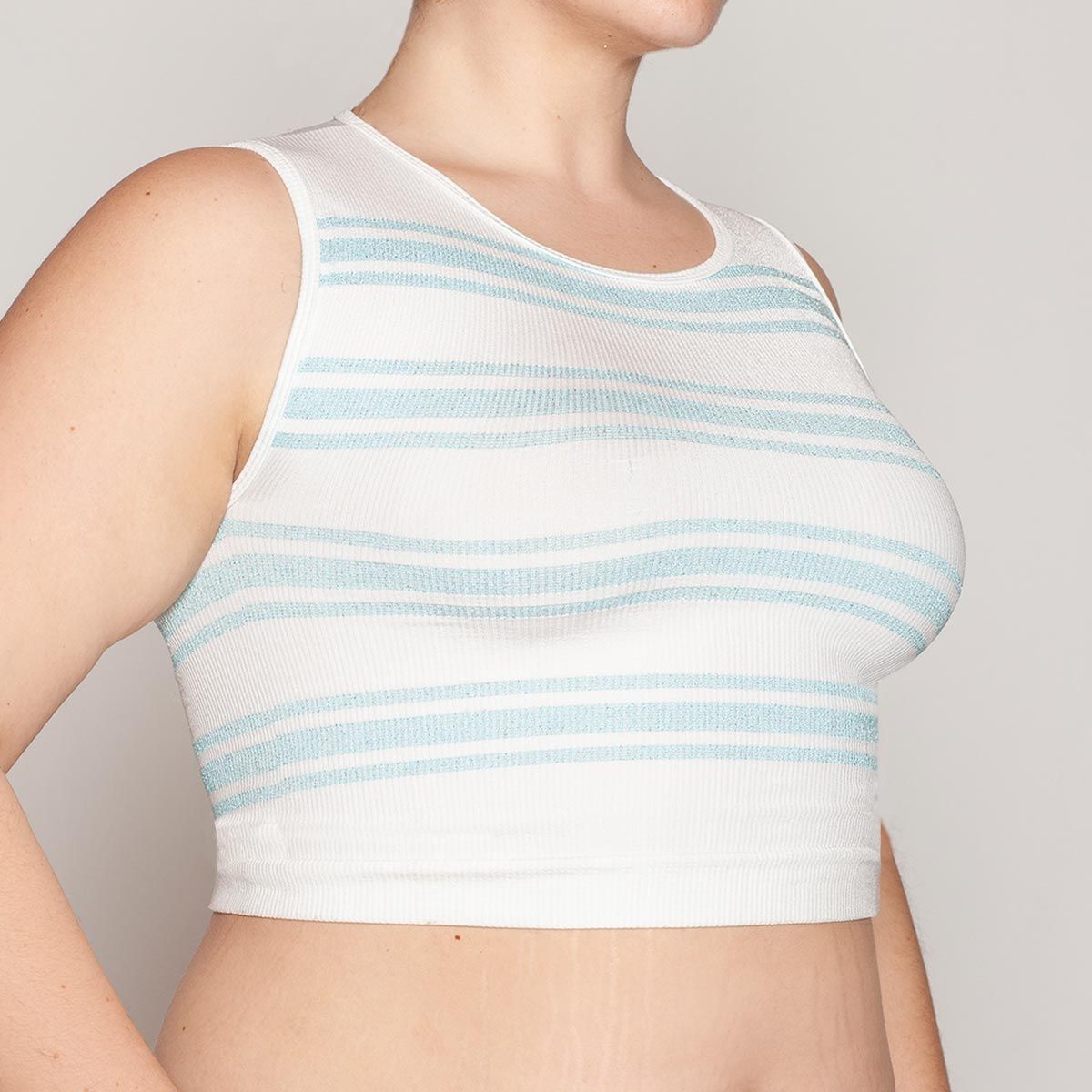 MONARCH - Polera Crop Lurex Rayas Lasst